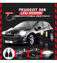 Peugeot 308 2008-2012 Uzun Far Uyumlu Şimşek Etkili Led Xenon Light Series H1