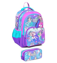 Coral High İlkokul Sırt Çantası ve Kalemlik Seti - Kız Çocuk - Mor Pembe Unicorn