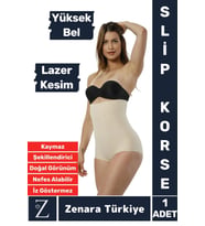 İz İç Göstermez Kaymaz Beden İncelten Sıkılaştıran Toparlayan LAZER KESİM Yüksek Bel Slip Korse