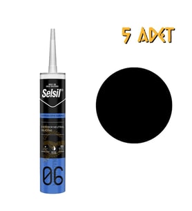 Selsil Dış Cephe Nötr Silikon SİYAH 300 ml. - 5 Adet