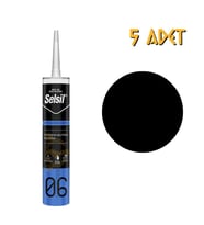 Selsil Dış Cephe Nötr Silikon SİYAH 300 ml. - 5 Adet