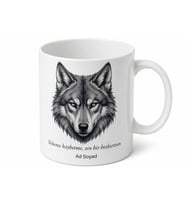 Bozkurt Temalı Baskılı Kupa Bardak Hediye Türk Motifli Özel Tasarım Porselen Mug