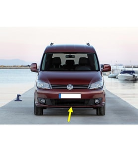 VW Caddy 2011-2015 Ön Tampon Alt Orta Izgara Kromsuz Tip 1T0853677C