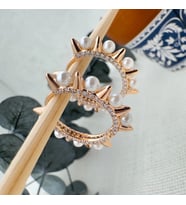 İncili Tarz Halka Küpe (Gold)