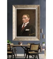 Gümüş Çerçeveli Atatürk Tablo za23