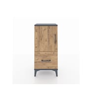 Arges Komodin 2 Raflı Tek Çekmeceli Tek Kapaklı 44x30x96 Antrasit-Çam