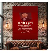 ÜMİDİM GENÇLİKTEDİR2 KANVAS TABLO EV DUVAR SALON OFİS DÜKKAN İŞ YERİ HEDİYELİK DEKARASYON SÜSÜ (Çok Renkli)