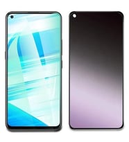 OPPO Realme 7 3D Full Privacy Gizlilik Tempered Cam Ekran Koruyucu-(5775) - GLST4876-3067 (Siyah)