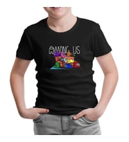 Among Us I Siyah Çocuk Tshirt
