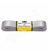 Saten Kurdele 20 mm Gümüş