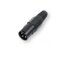 Sline Audio XLR Erkek Mikrofon Jack 3 Pin (Canon) Premium Seri (Siyah)