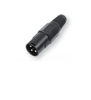 Sline Audio XLR Erkek Mikrofon Jack 3 Pin (Canon) Premium Seri (Siyah)