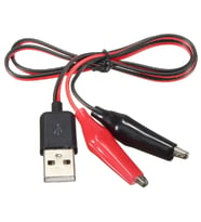 Usb Erkek Krokodil Çevirici Kablo - 5V Kaynak Test Kablosu 60Cm Max 2A