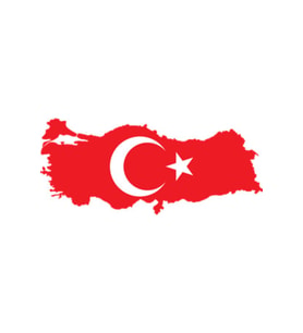 Ay Yıldız Türkiye Haritası Sticker 12*6 Cm