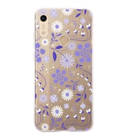 Huawei Honor 8a 2020 Uyumlu Kapak Flowers Tasarımlı Şeffaf Silikon Kılıf