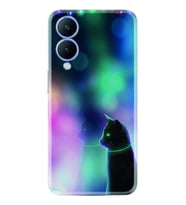Vivo Y17S Kılıf Silikon Desen Özel Seri Window Cat 1787