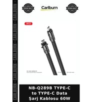 NB-Q289B TYPE-C to TYPE-C Data Şarj Kablosu 60W Masaüstü Kablo Mobil Aksesuar Ofis Aksesuarı