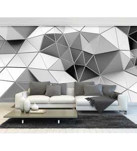 3D Boyutlu Geometrik Desen Duvar Kağıdı