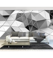 3D Boyutlu Geometrik Desen Duvar Kağıdı