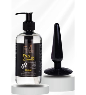 250 ml Natural A Plus Lubrikant Jel + Silikon Plug 2'li Set