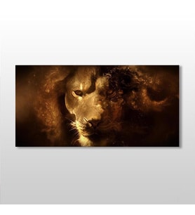Aslan Kanvas Tablo 120x60cm (Karışık)