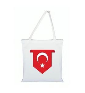 Türk Bayrağı Basılı Bez Çanta - Türk Bayraklı Çanta (Standart)