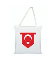 Türk Bayrağı Basılı Bez Çanta - Türk Bayraklı Çanta (Standart)