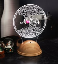 Happy Mother's Day İşlemeli Anneler Günü Hediyesi Gece Lambası