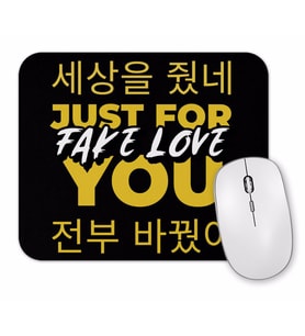 Bts Fake Love Typography Mouse Pad
