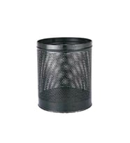Omnisoft PLX 3700-1 Metal Masa Altı Delikli Çöp Kovası Siyah