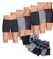 BERRAK 4433 ERKEK ÇOK RENKLİ ÇİZGİLİ SPORT BOXER 12 ADET