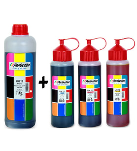 Pefection Epson Uyumlu Tüm 4 Renkli Yazıcılar 4 Renk Mürekkep Dolum Seti 1 kg. + 3 x 500 gr. (Çok Renkli)