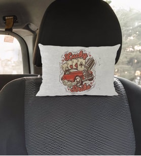 BK Gift Lucky Strike Tasarımlı Dikdörtgen Araç Koltuk Yastığı-1