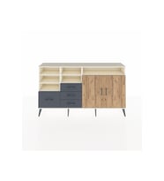 Arges Konsol 7 Raflı 4 Çekmeceli 2 Kapaklı 176x30x99 Aytaşı-Çam/Antrasit
