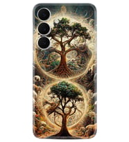 Samsung Galaxy S25 FE Kılıf Boutique Baskılı Resimli İkili Ağaç Pcode -036
