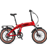 Kron Loop Armour 20" Jant Fat Bike Elektrikli Katlanır Bisiklet Kırmızı Siyah