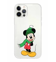 Apple iPhone 12 Pro Uyumlu Kapak Mickey Mouse Tasarımlı Şeffaf Silikon Kılıf