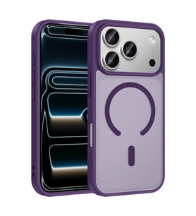 Lexroo iPhone 18 Pro Kılıf M-safe Şarj Özellikli Babet Kılıf - Derin Mor