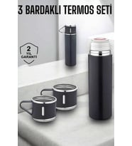 Paslanmaz Çelik 3’lü Termos Seti Vakumlu Ve 8 Saat Isı Koruma