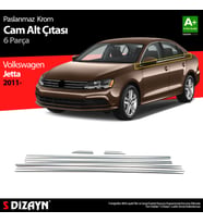 VW Jetta Krom Cam Çıta 6 Prç 2011-2019