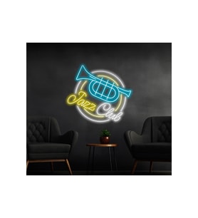 Jazz Club Yazılı ve Şekilli Neon Tabela