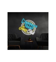 Jazz Club Yazılı ve Şekilli Neon Tabela