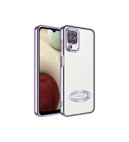 Samsung Galaxy A12 Uyumlu Kılıf Kamera Korumalı Logo Gösteren Zore Omega Kapak