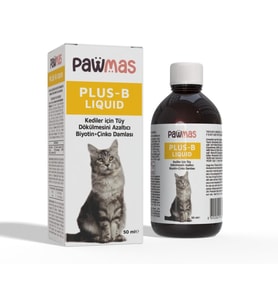 Plus-B Liquid Kedi Tüy Dökülmesini Azaltıcı Biyotin & Çinko Damlası 50ml