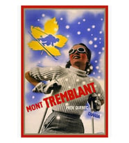 Kayak Mont Tremblant Seyahat Tablo Ahşap Poster Dekoratif