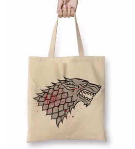 Winter İs Coming Bez Çanta Uzun Saplı