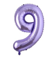 Mor Renk 9 Rakam Folyo Balon 100 cm