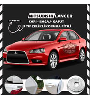 Mitsubishi Lancer Oto Araç Kapı Koruma Fitili 5metre Parlak Beyaz Renk