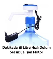 Barley Elektrikli Damacana Su Pompası Adaptörlü (1 Dakikada 18 Litre Su) (Mavi)