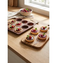 Silikon Tartolet Kek Kalıbı 9 Gözlü – 24,5 x 24,5 cm Mini Tart & Tatlı Kalıbı